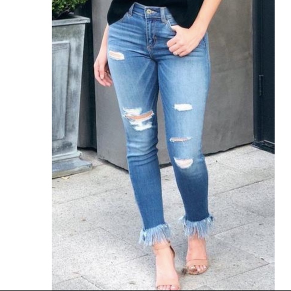 Sneak Peek Denim - ✨LAST PAIR✨ Frayed Hem Denim